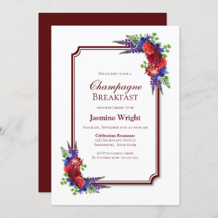 Invitation Champagne de Bourgogne et de Flore Bleue