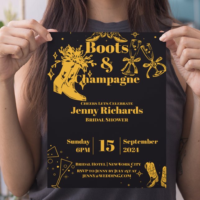 Invitation Champagne de fête (Créateur téléchargé)