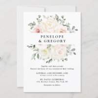 Champagne Ivory Blush rose Floral Mariage