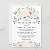 Champagne Ivory Blush rose Floral Mariage