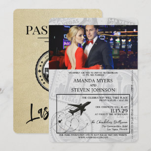 Invitation Champagne Las Vegas Passport Mariage