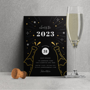 Invitation Champagne Pop   New Years Eve Party