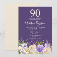 Champagne Rose blanche violet 90e anniversaire