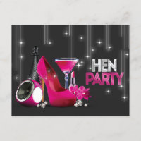 Champagne Rosé Chaud Haut Talon Noir Hen Party