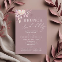 Champagne Rose Floral Mariage Brunch et Bulles