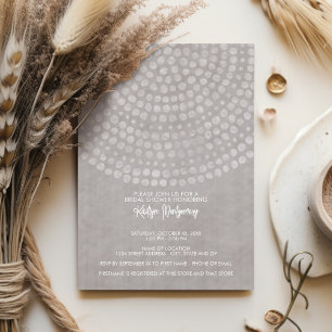 Invitation Champagne Taupe - Boho Dots Fête des mariées