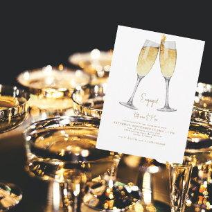 Invitation Champagne Toast Gold