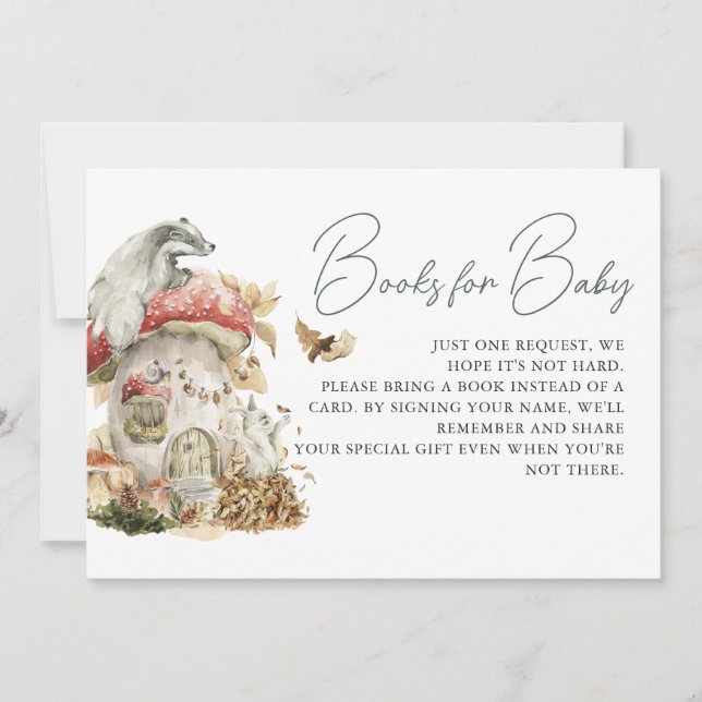 Invitation Champignon d'automne | Demande de carnet de forêt  (Devant)