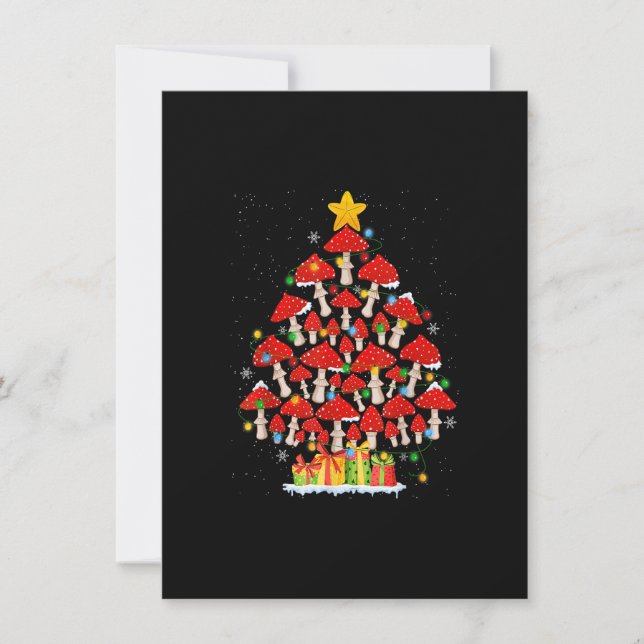 Invitation Champignon G4Yw Pyjama arbre de Noël Joyeux Noël P (Devant)
