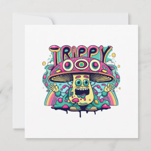 Invitation Champignon Heureux Tripant