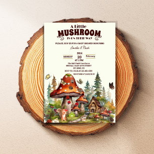 Invitation Champignons champignon whimsical Forest Fall baby 