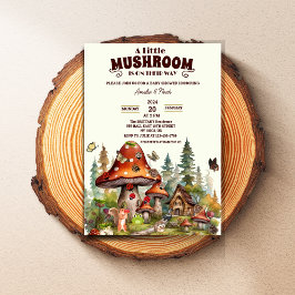 Invitation Champignons champignon whimsical Forest Fall baby