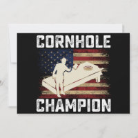 Champion de Cornhole Drapeau Américain USA 4 Juill