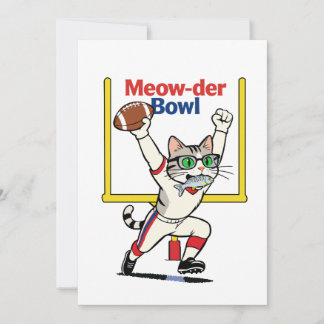 Invitation Champion du Meow-der Bowl Chat de football américa