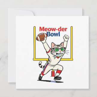 Invitation Champion du Meow-der Bowl Chat de football américa