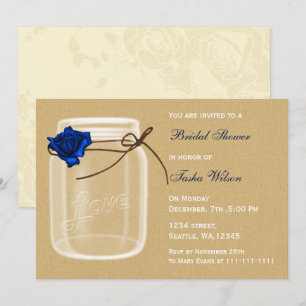 Invitation championnat de campagne mason jar Douche nuptiale