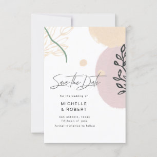 Invitation Champs de Dreams Blush moderne Enregistrer la cart