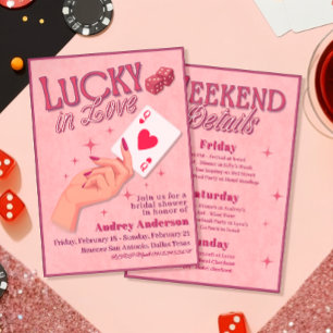 Invitation Chanceuse en amour Enterrement de vie de jeune fi