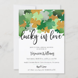 Invitation Chanceux en amour Baby Shower Saint-Patrick