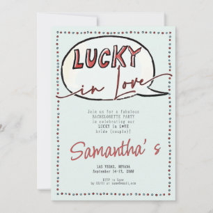 Invitation Chanceux en amour Casino Las Vegas Bachelorette Mo