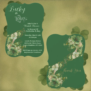Invitation Chanceux en amour Mariage de la Saint-Patrick Ver