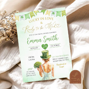 Invitation Chanceux en amour St Patricks Irish Bridal Shower