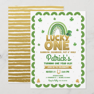Invitation Chanceux premier anniversaire de la Saint-Patrick