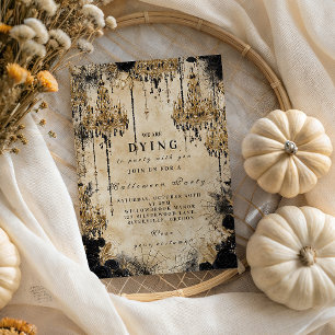 Invitation Chandelier gothique Halloween ensorcelé