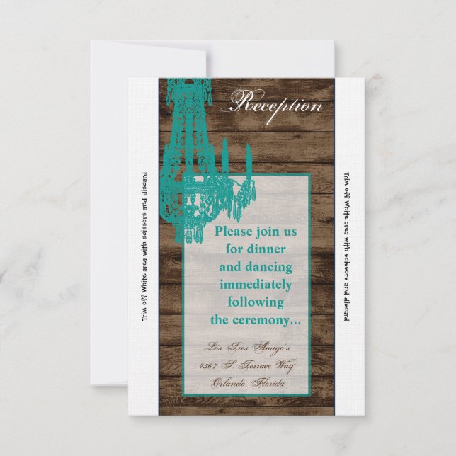 Invitation Chandelier Western Rustique 3,5 x 7 (Devant)