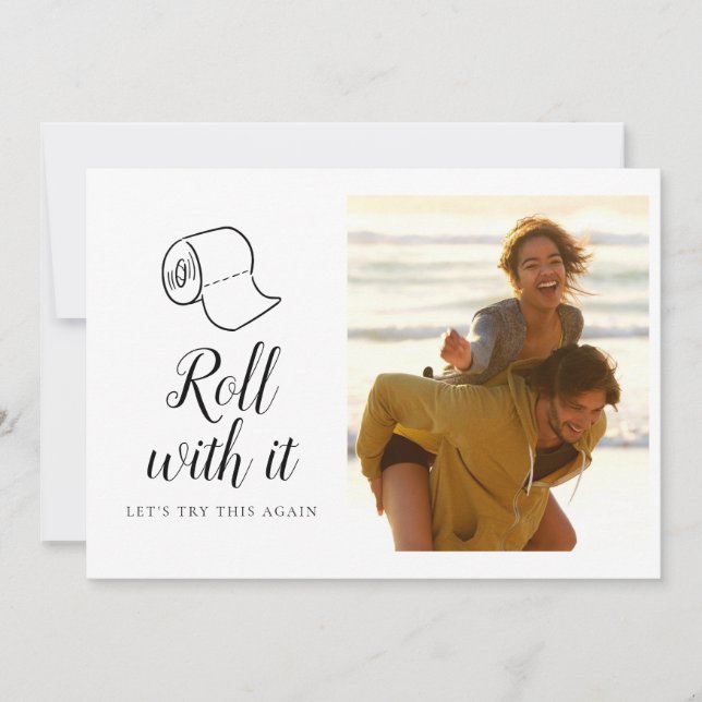 Invitation Changement de date reporté Annulation de la photo  (Devant)