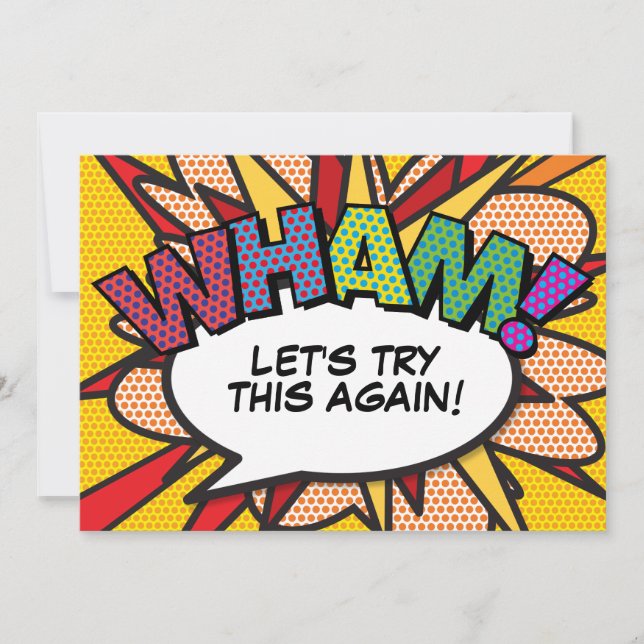 Invitation Changer la date Nouveau plan Dessin amusant modern (Devant)