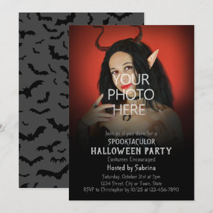 Invitation Changer Photo Halloween Costume Party
