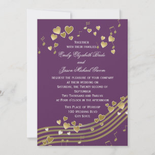 Invitation Chanson d'amour mariage