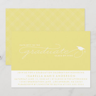 INVITATION CHAPEAU AU DIPLÔMÉ CARTON D'INVITATION À LA RÉMI
