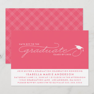 INVITATION CHAPEAU AU DIPLÔMÉ   CARTON D'INVITATION À LA RÉMI
