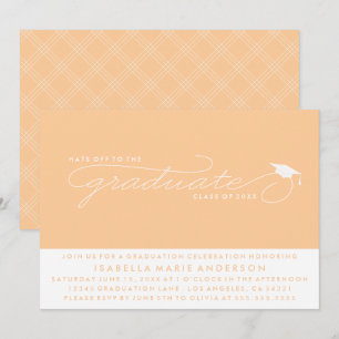 INVITATION CHAPEAU AU DIPLÔMÉ   CARTON D'INVITATION À LA RÉMI