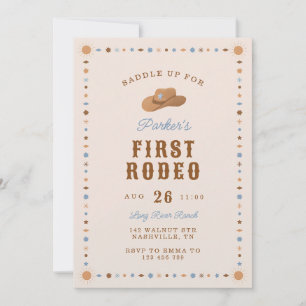 Invitation Chapeau de Cow-Boy pour Premier Rodéo pour un 1er