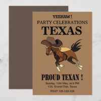 Chapeau de cowboy vintage Cheval Texan fier Fête T