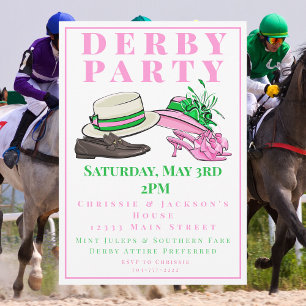 Invitation Chapeau de fête élégant de Derby du Kentucky et So