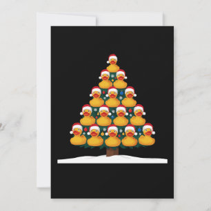 Invitation Chapeau de Père Noël en canard en caoutchouc Arbre