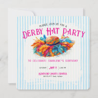 Chapeau Derby Moderne Fête d'Anniversaire Aquarell