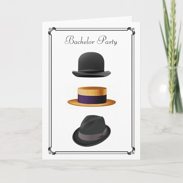 Invitation Chapeau fedora en paille Cool Bowler #2  Enterreme (Devant)