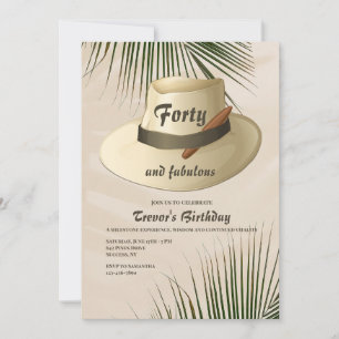 Invitation Chapeau Panama et cigare
