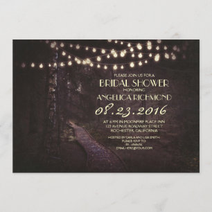 Invitation chapelet de lumières douches nuptiales des arbres 