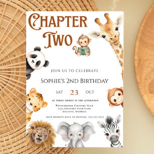 Invitation Chapitre Deux Histoires Jungle Safari 2e Anniversa