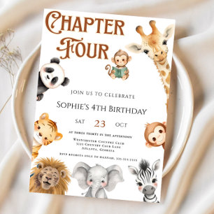 Invitation Chapitre Deux livre de récits Jungle Safari 4e ann