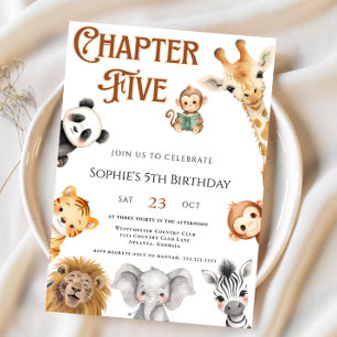 Invitation Chapitre Deux livre de récits Jungle Safari 5e ann