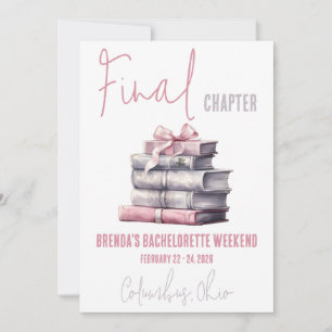 Invitation Chapitre final, Réserver Bachelorette Thématique W