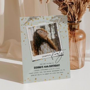 Invitation Chapitre Quarante Amusement Photo moderne 40e anni