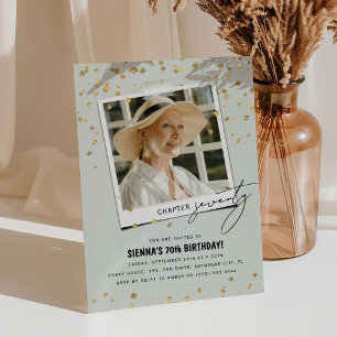 Invitation Chapitre Soixante-dix Fun Photo moderne 70e annive